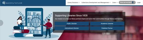 베이커앤드테일러 홈페이지 갈무리.